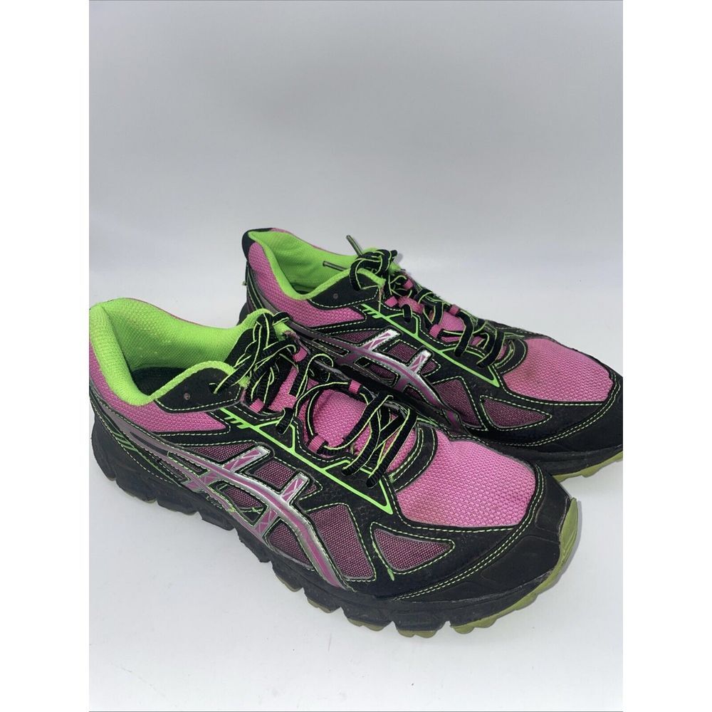 Asics Gel T3G7Q Women's 11 Pink /Black / Green Neon Sneakers Athletic Shoes
